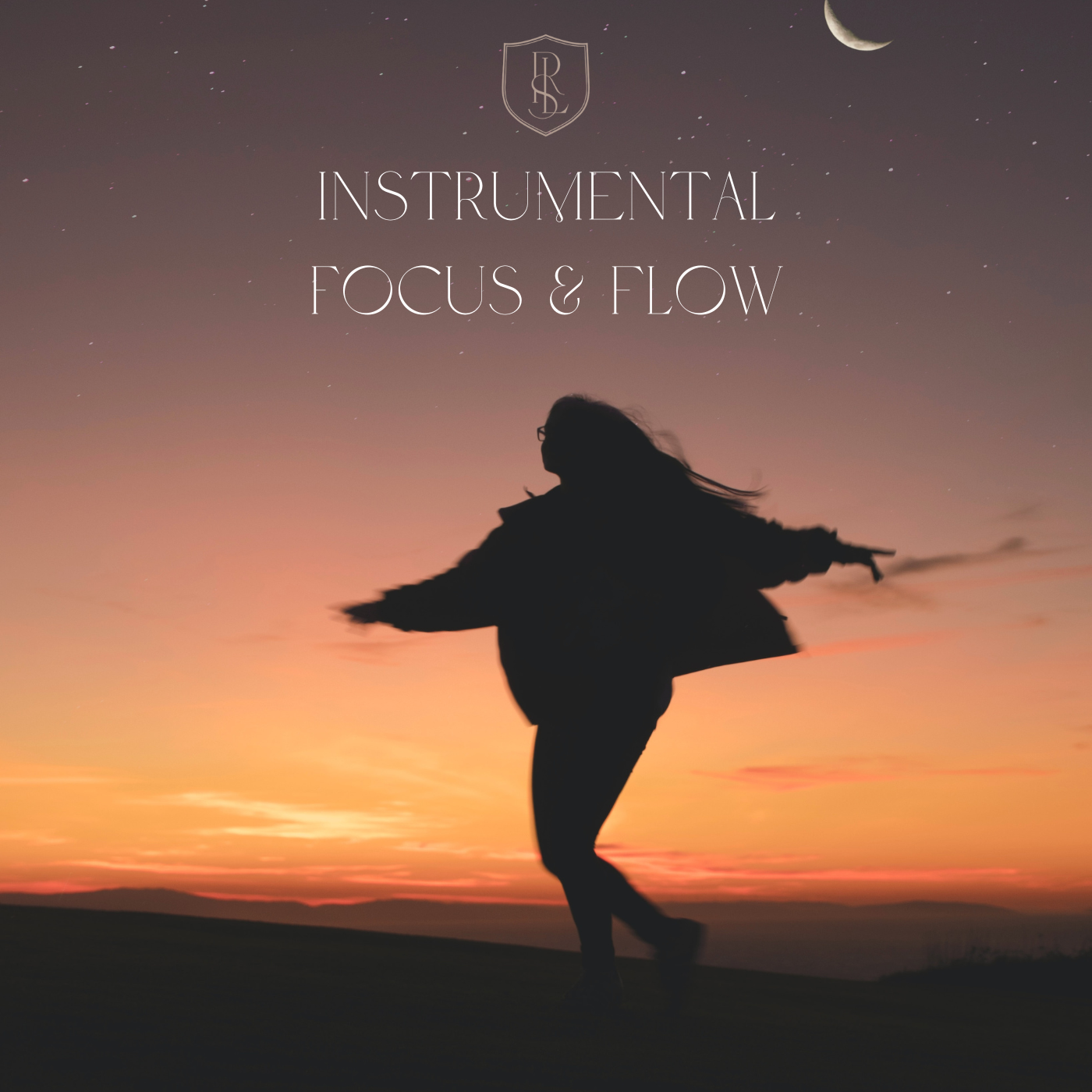 woman running free sunset Spotify playlist instrumental focus and flow