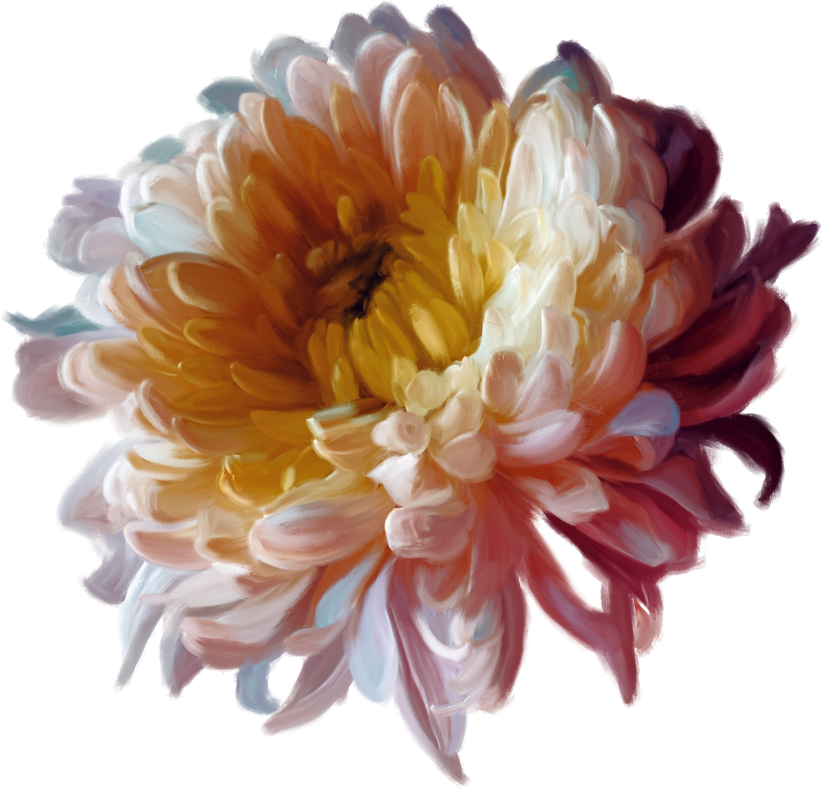 Bloom Immersive Experience Flower in white, pink, and red