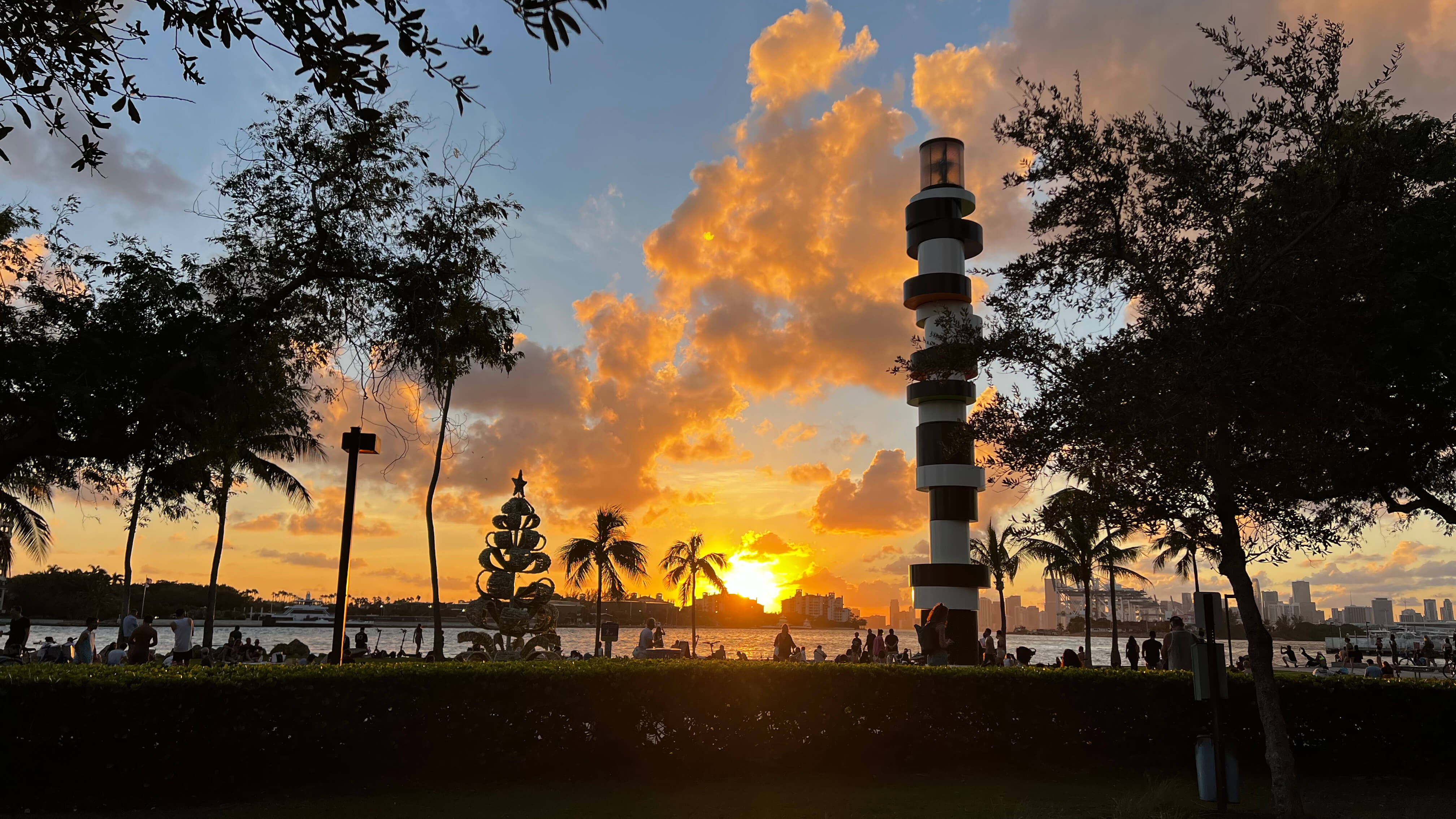 South Point Lighthouse at sunset